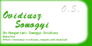 ovidiusz somogyi business card